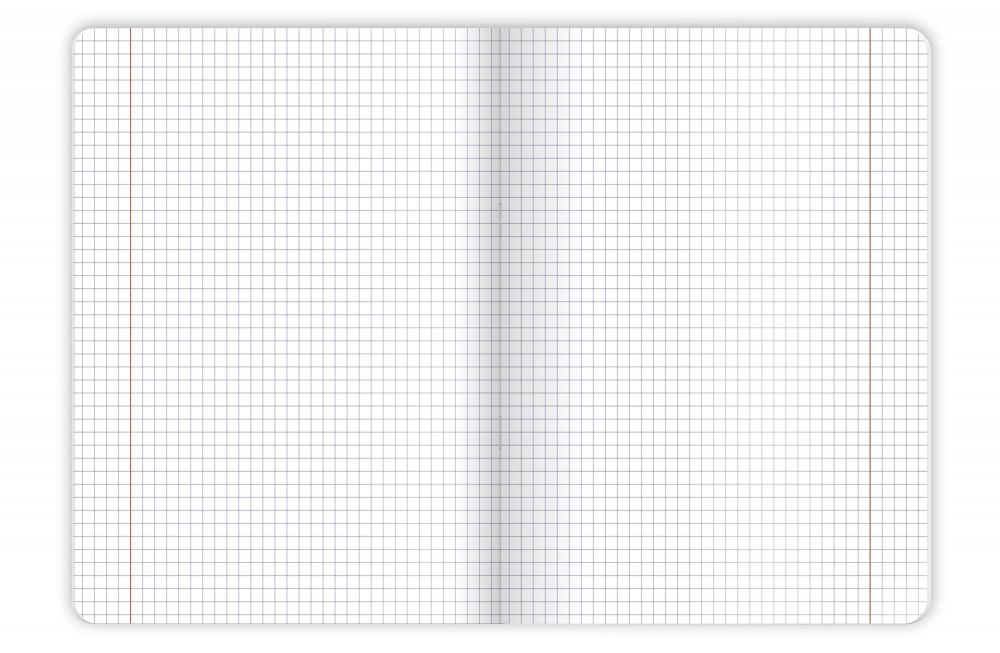 TOP 2000 BOOKWORM/RETRO NOTEBOOK, A5 32 GRID PAGES WITH HAMELIN MARGIN